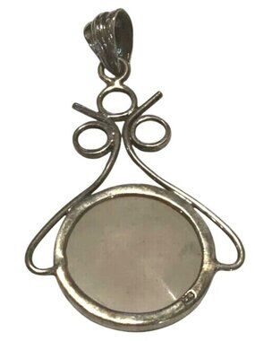 Rose Quartz 925 Sterling Silver Boho Pale PINK PENDANT Lovingly Used see pics